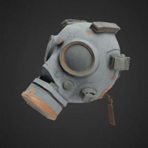 Worn Gas Mask