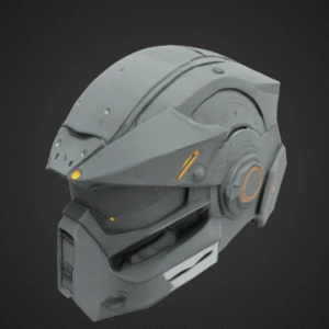 Futuristic Combat Helmet