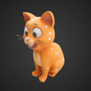 Cheerful Cat Character